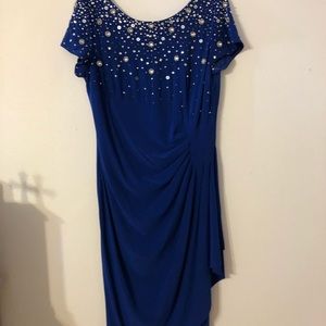 Beautiful blue dress.